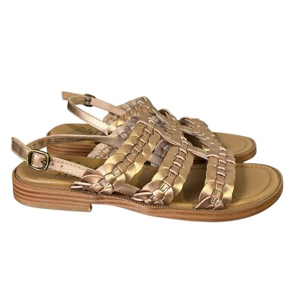 Blowfish Malibu Awluv Sandals Womens 8.5M Rose Gold Metallic Flats Shoes - Picture 1 of 8